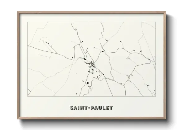 Une affiche de carte sur Saint-Paulet