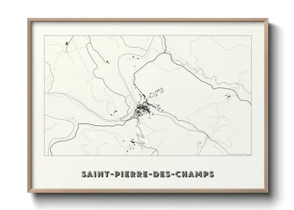 Une affiche de carte sur Saint-Pierre-des-Champs
