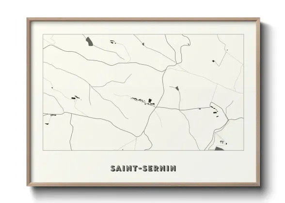 Une affiche de carte sur Saint-Sernin