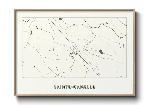 Une affiche de carte sur Sainte-Camelle