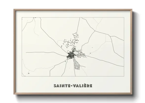 Une affiche de carte sur Sainte-Valière