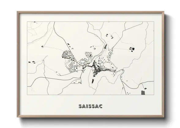 Une affiche de carte sur Saissac