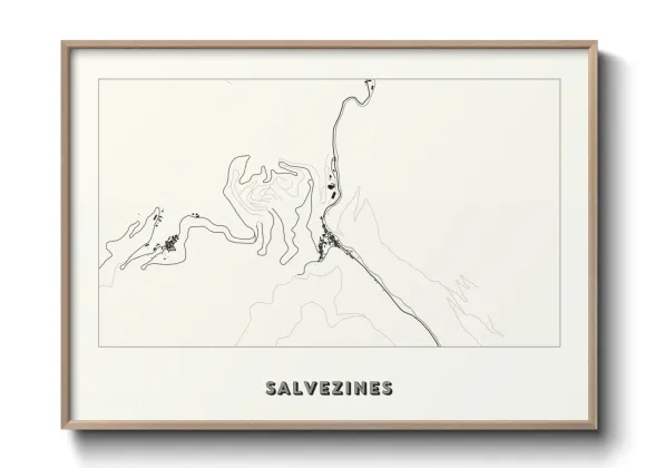 Une affiche de carte sur Salvezines