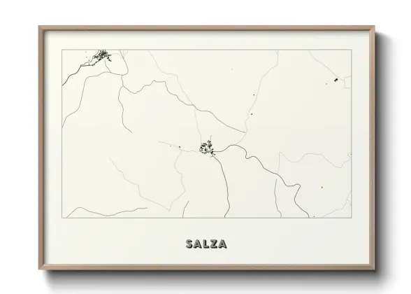 Une affiche de carte sur Salza