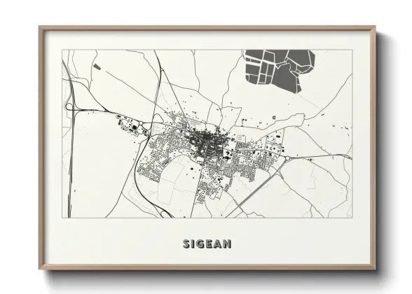 Une affiche de carte sur Sigean