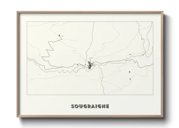 Une affiche de carte sur Sougraigne