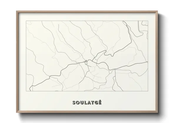 Une affiche de carte sur Soulatgé