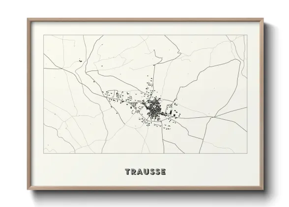 Une affiche de carte sur Trausse
