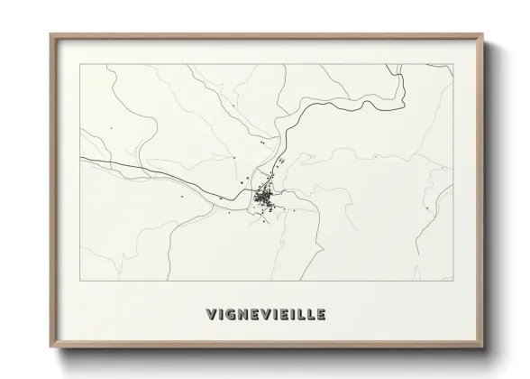 Une affiche de carte sur Vignevieille