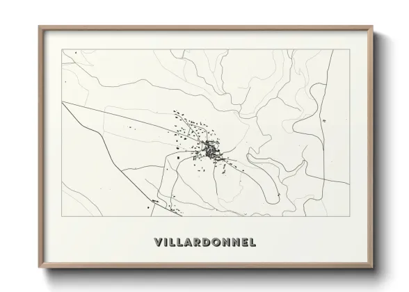 Une affiche de carte sur Villardonnel