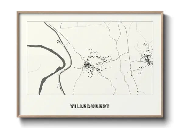 Une affiche de carte sur Villedubert