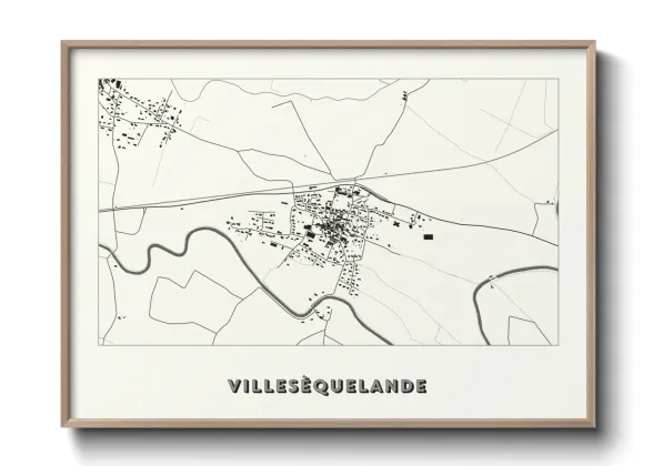 Une affiche de carte sur Villesèquelande