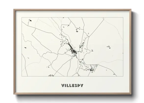 Une affiche de carte sur Villespy