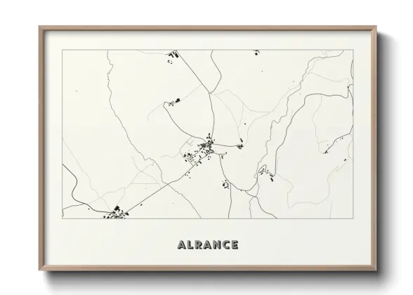 Une affiche de carte sur Alrance
