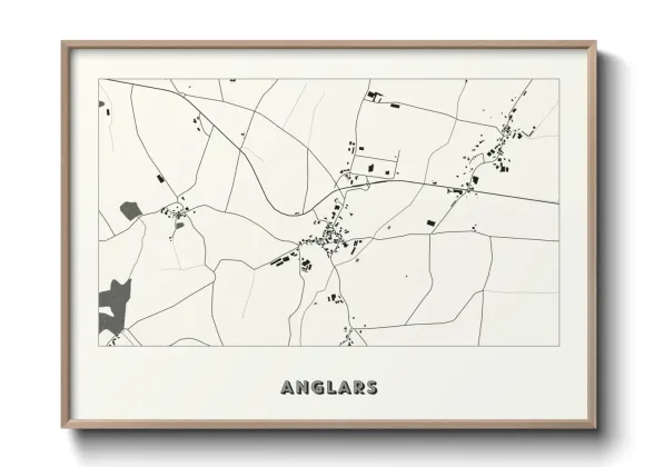Une affiche de carte sur Anglars