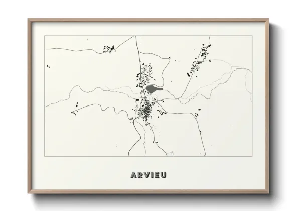 Une affiche de carte sur Arvieu
