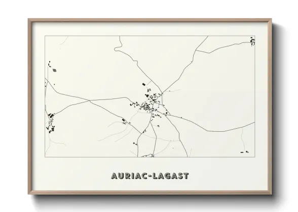 Une affiche de carte sur Auriac-Lagast