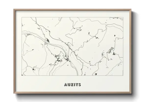 Une affiche de carte sur Auzits