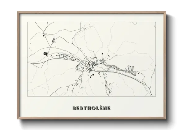 Une affiche de carte sur Bertholène