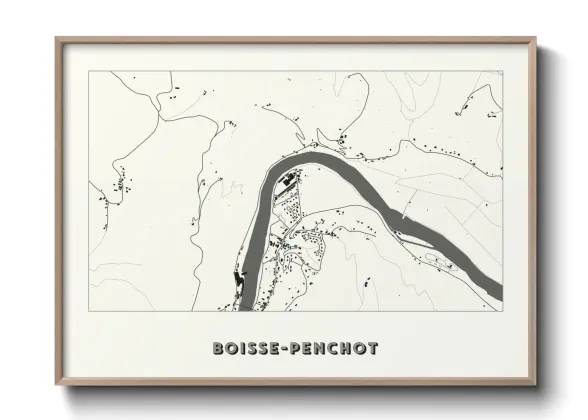 Une affiche de carte sur Boisse-Penchot