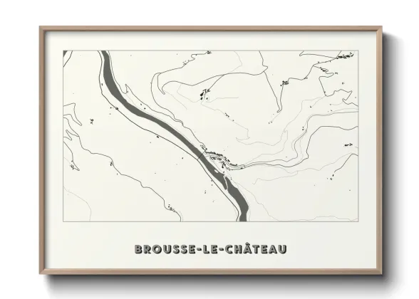 Une affiche de carte sur Brousse-le-Château