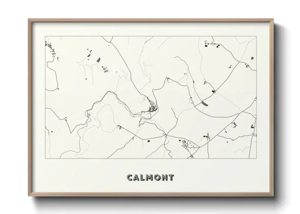 Une affiche de carte sur Calmont