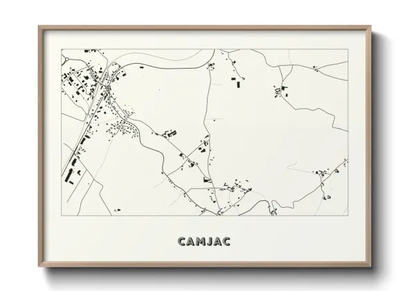 Une affiche de carte sur Camjac