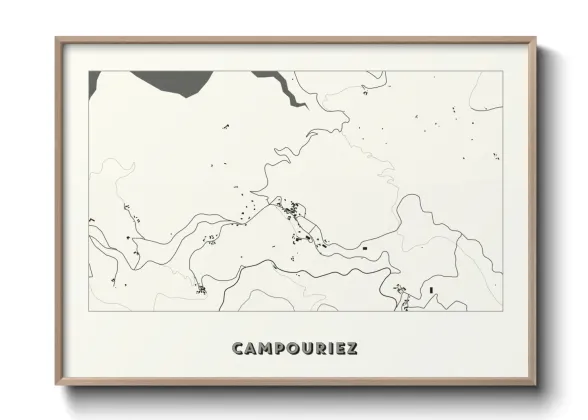 Une affiche de carte sur Campouriez