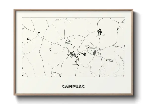Une affiche de carte sur Campuac