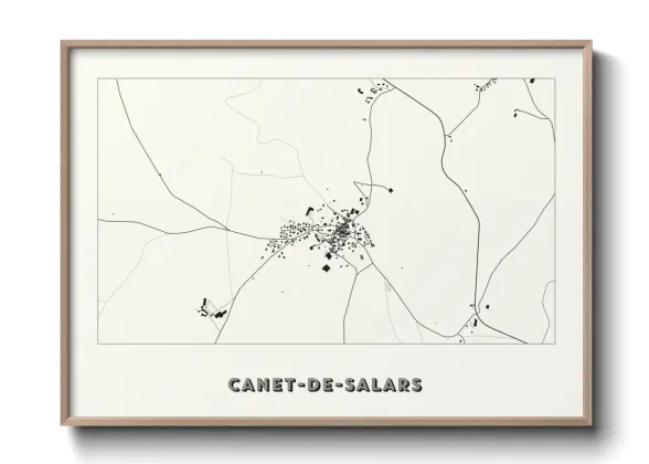 Une affiche de carte sur Canet-de-Salars