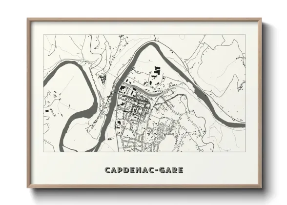 Une affiche de carte sur Capdenac-Gare