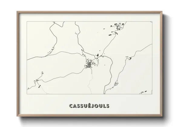 Une affiche de carte sur Cassuéjouls