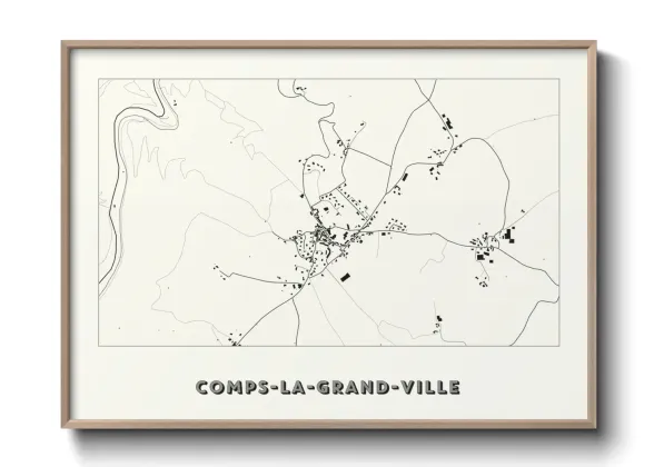 Une affiche de carte sur Comps-la-Grand-Ville