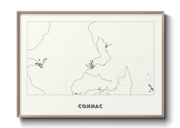 Une affiche de carte sur Connac
