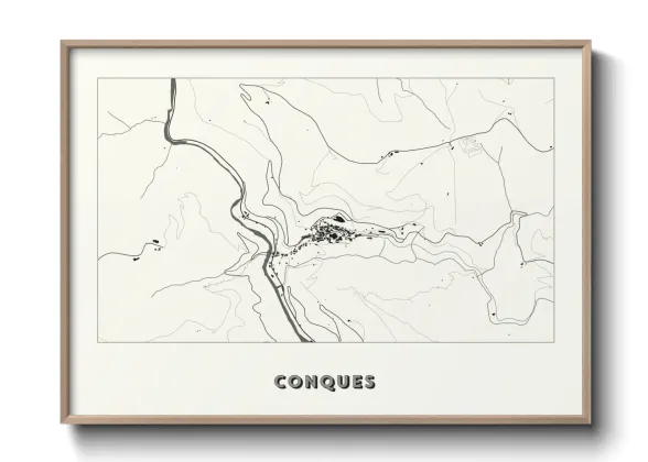 Une affiche de carte sur Conques