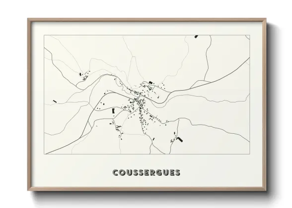 Une affiche de carte sur Coussergues