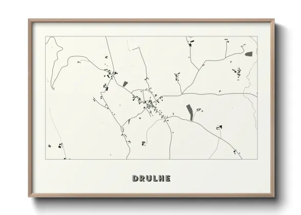 Une affiche de carte sur Drulhe