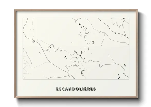 Une affiche de carte sur Escandolières
