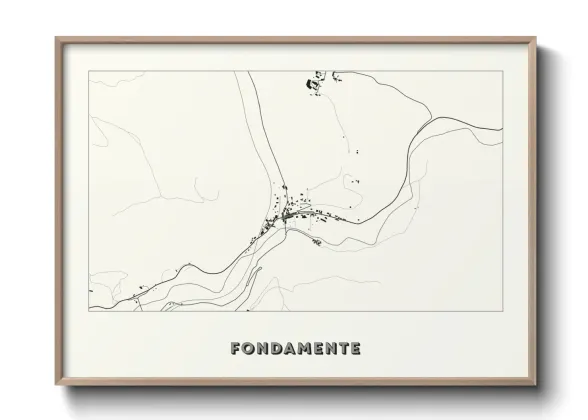 Une affiche de carte sur Fondamente