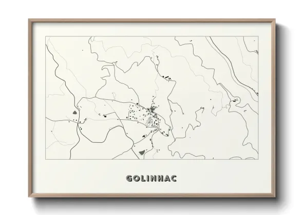 Une affiche de carte sur Golinhac