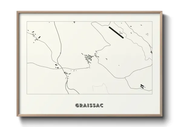 Une affiche de carte sur Graissac