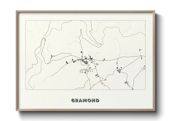 Une affiche de carte sur Gramond