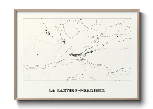 Une affiche de carte sur La Bastide-Pradines