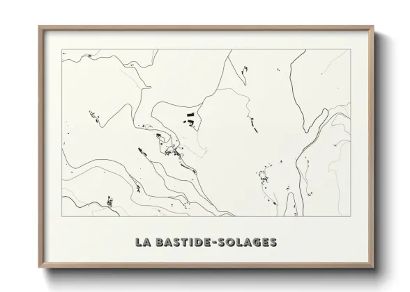 Une affiche de carte sur La Bastide-Solages