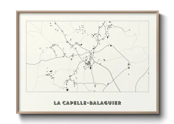 Une affiche de carte sur La Capelle-Balaguier