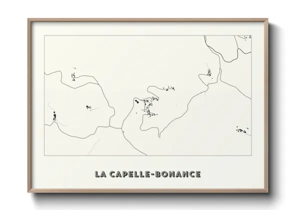 Une affiche de carte sur La Capelle-Bonance