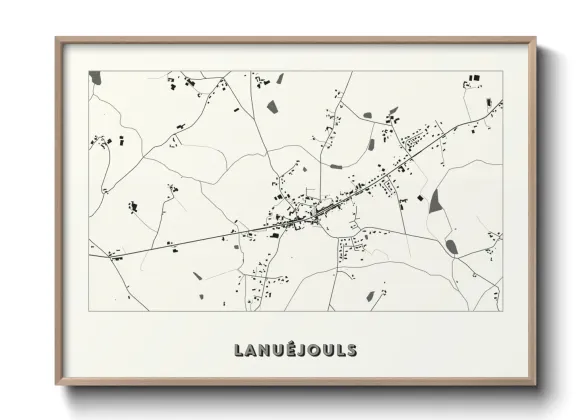 Une affiche de carte sur Lanuéjouls