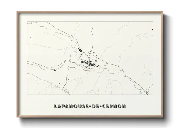 Une affiche de carte sur Lapanouse-de-Cernon