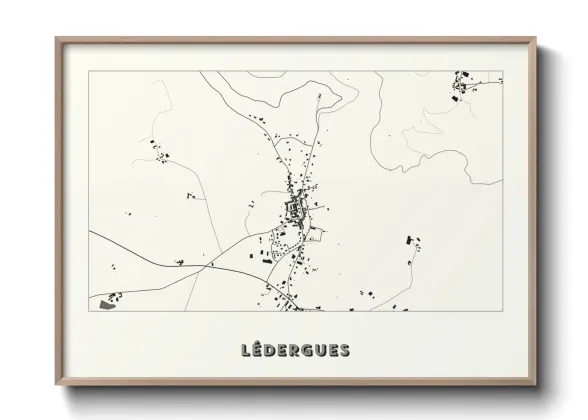 Une affiche de carte sur Lédergues