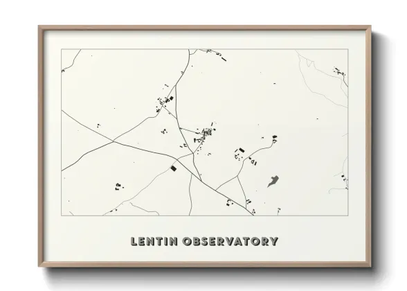 Une affiche de carte sur Lentin Observatory